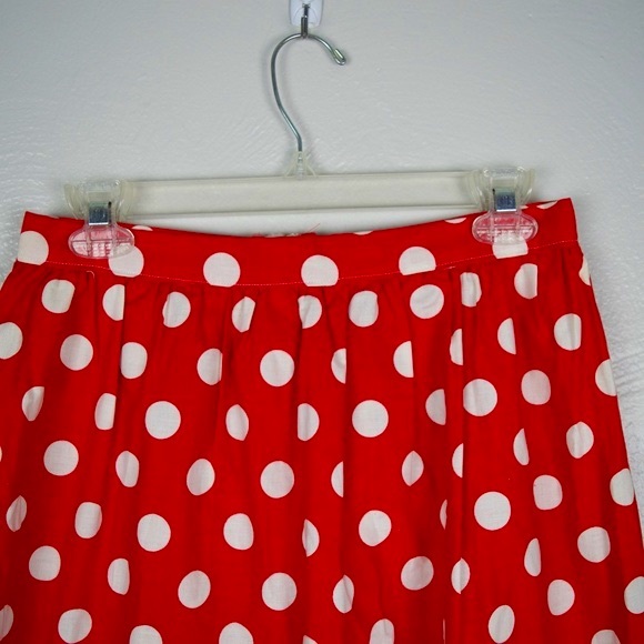 VINTAGE Red Polka Dot Single Stitch A-Line Skirt - Picture 2 of 8